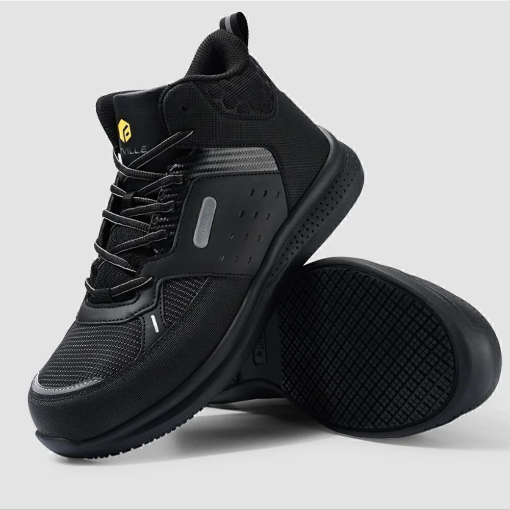 FitVille Men's High-top SteelCore Work Boots Size 12.5 EW